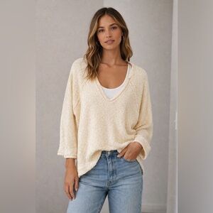 Out From Under Urban Outfitters Oversized Terry Cloth V-Neck | Size S